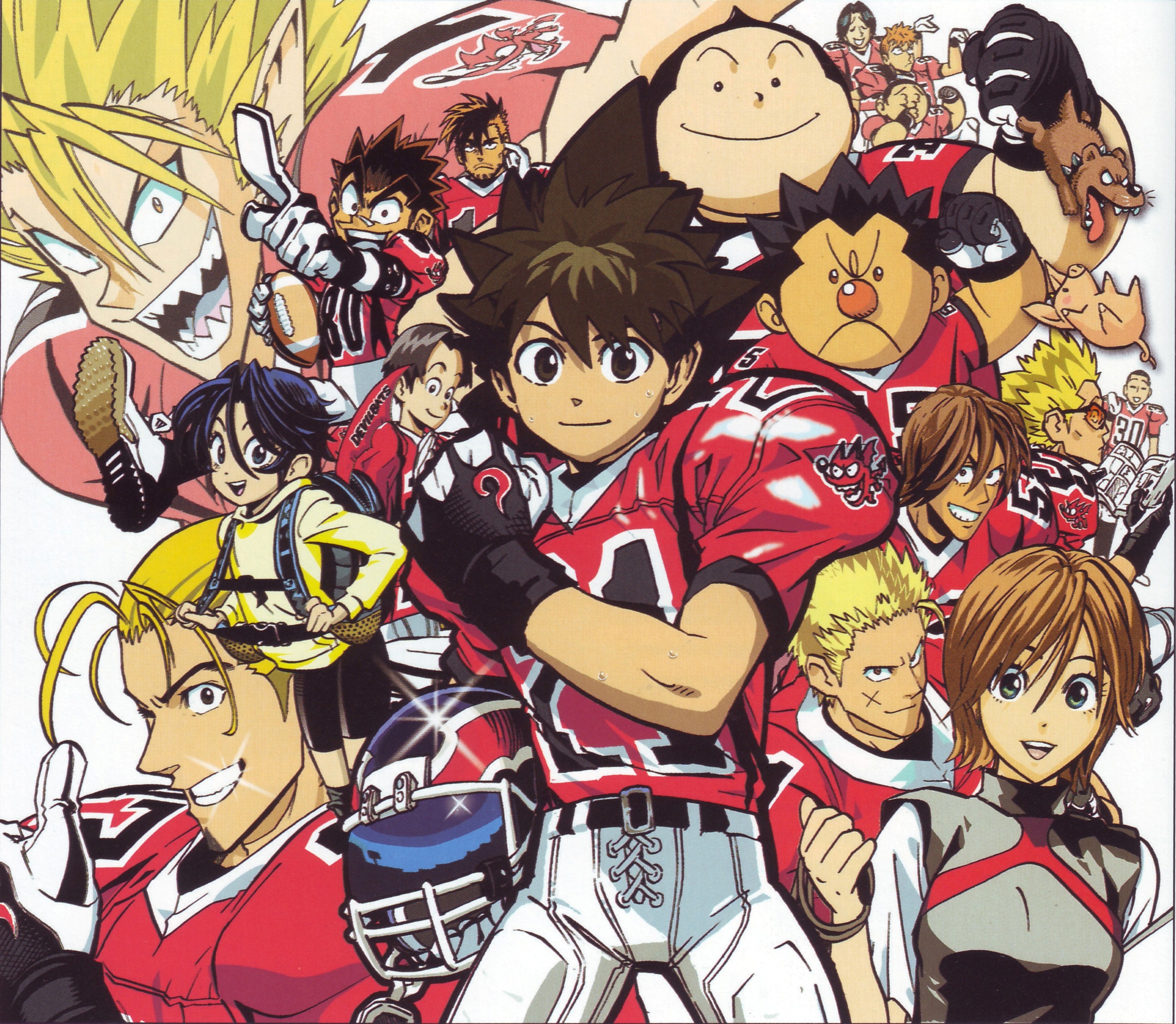 eyeshield 21 anezaki mamori hiruma yoichi ishimaru tetsuo juumonji